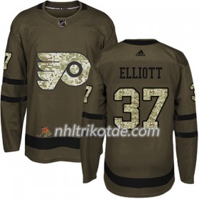 Philadelphia Flyers Trikot Brian Elliott 37 Adidas 2017-2018 Camo Grün Authentic - Herren